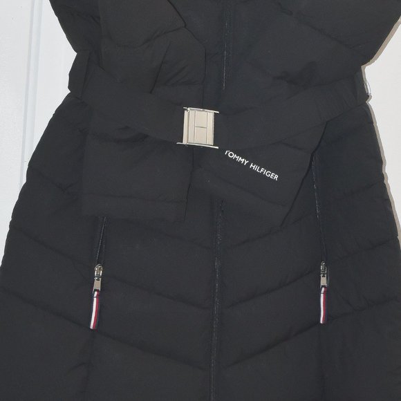 BLACK NWT Ladies' Belted Puffer Jacket Tommy Hilfiger - Picture 11 of 16